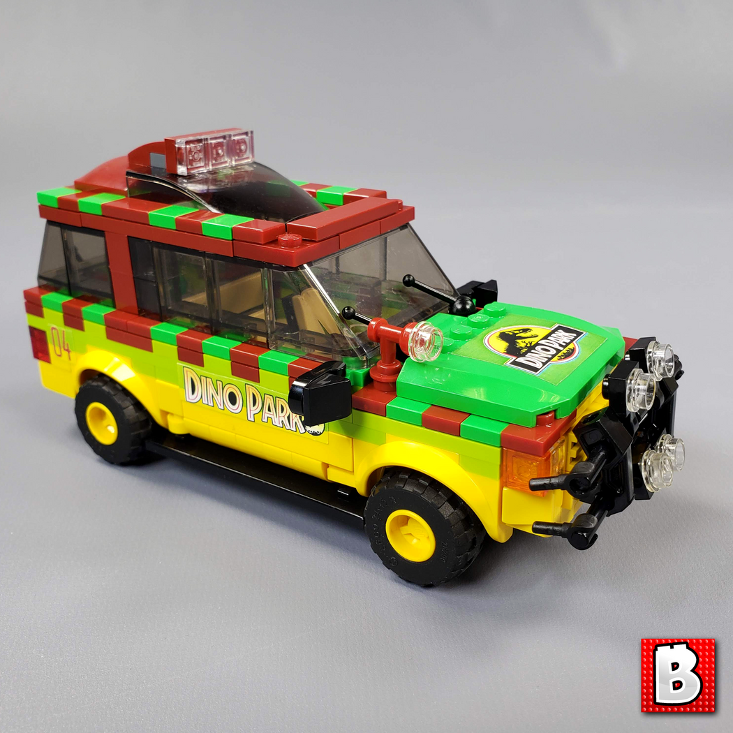 Jurassic Park Jeep and Explorer Minifig Scale Brick Vault