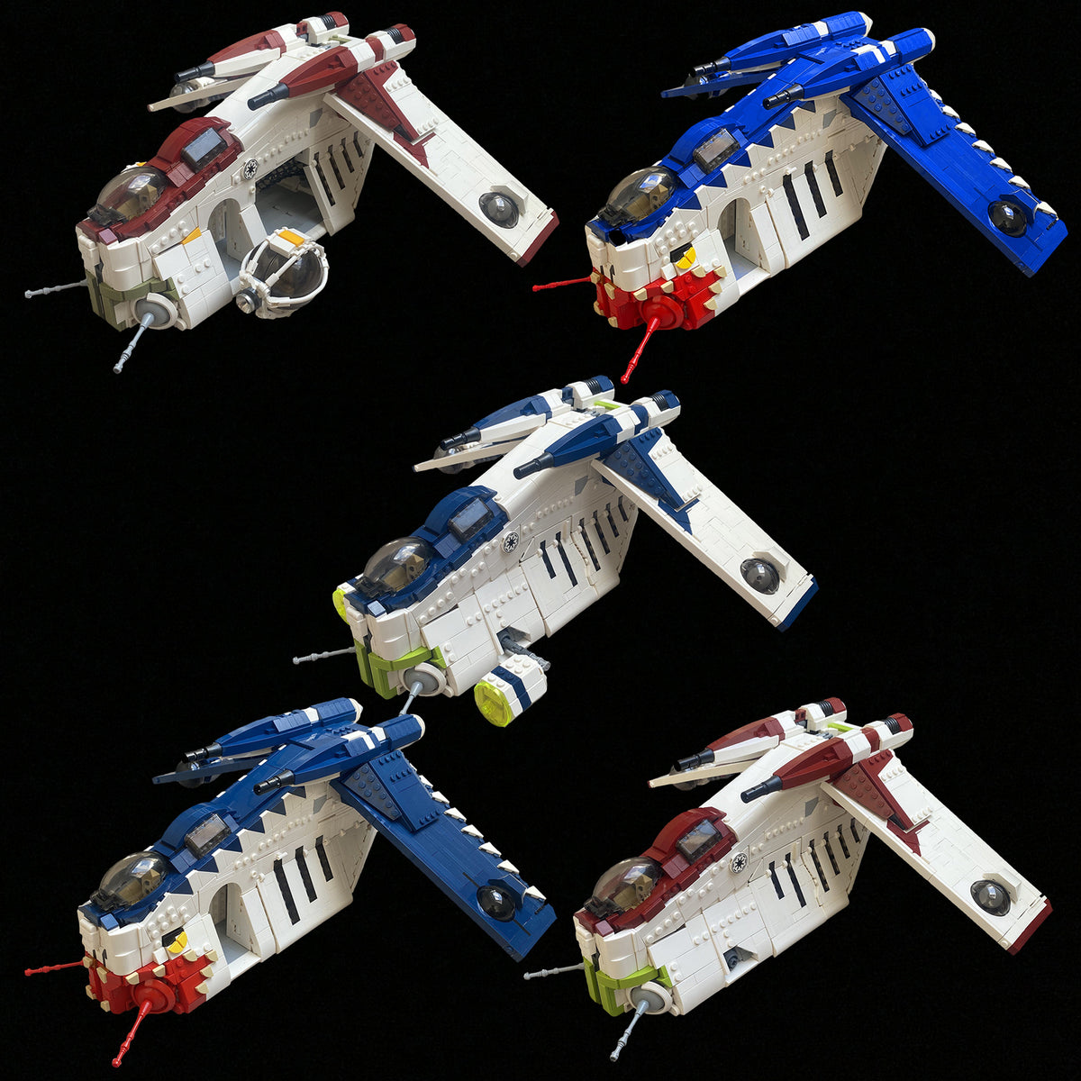 Republic Gunship Bundle Minifig Scale (Original Builds)