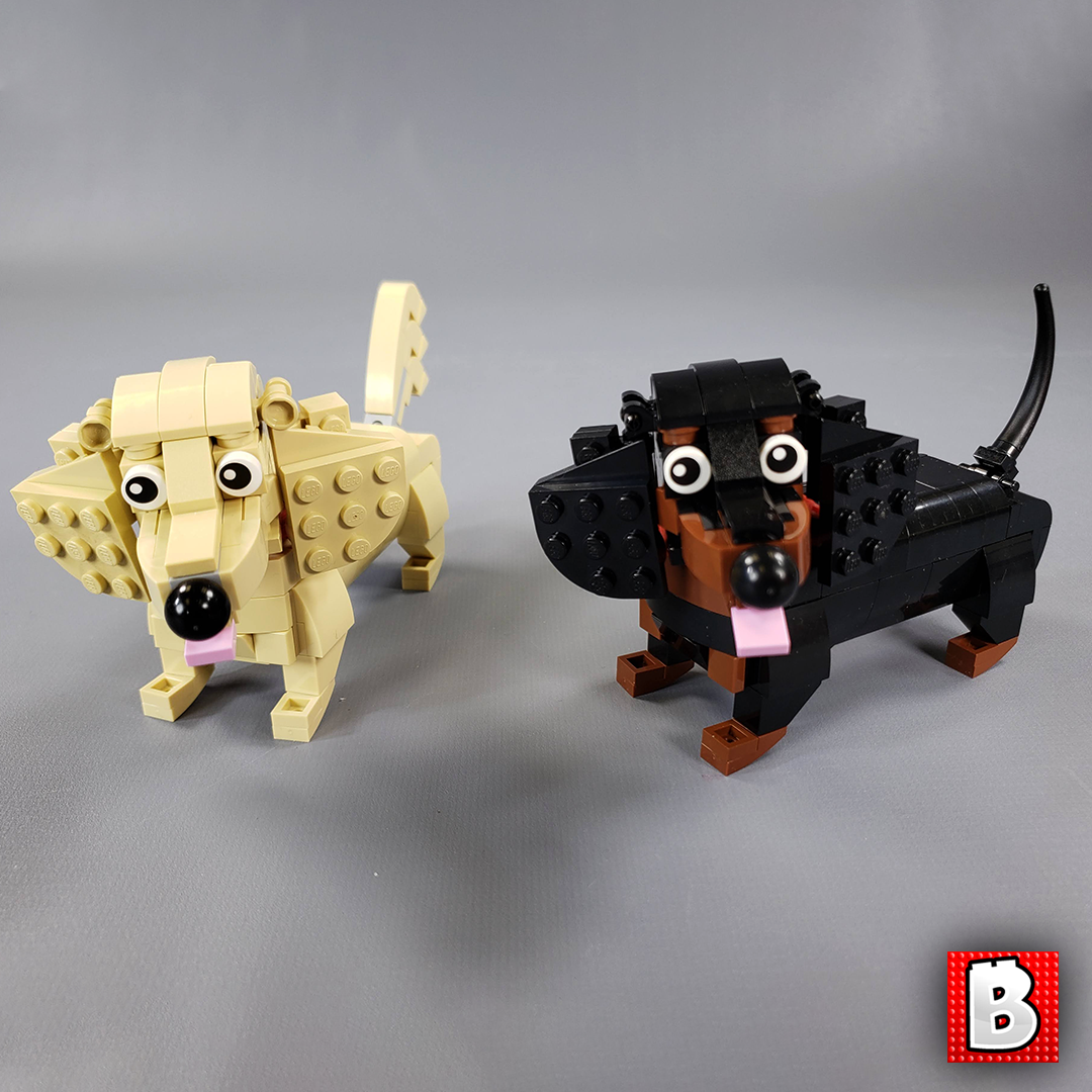 Very Goods  Black and Brown Lego Dachshund Parts & Instructions